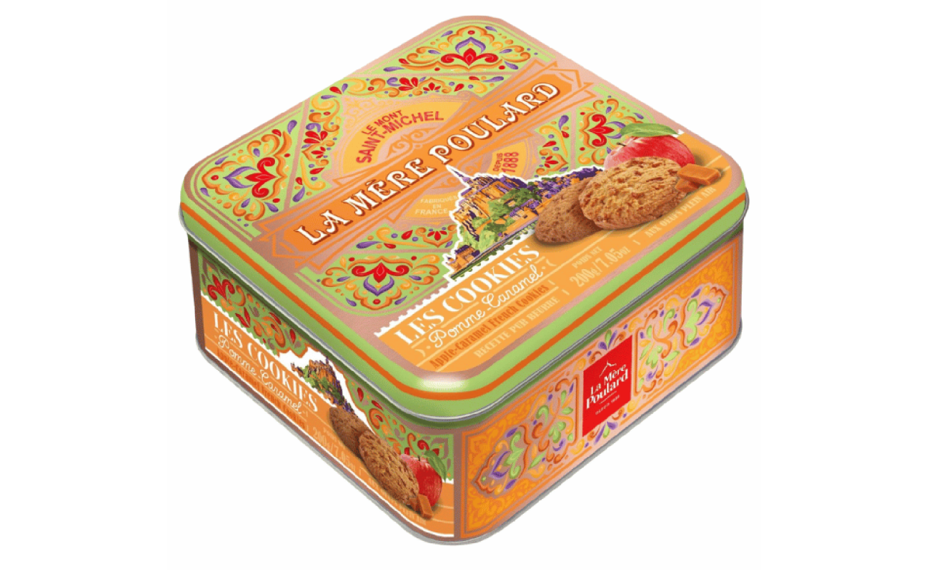 La Mère Poulard Les Cookies Apple & Caramel – Метална кутия 200 г