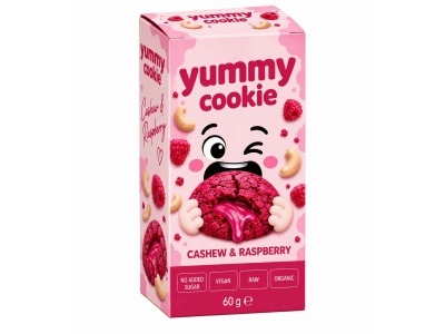 Yummy Cashew Raspberry Cookie Box
